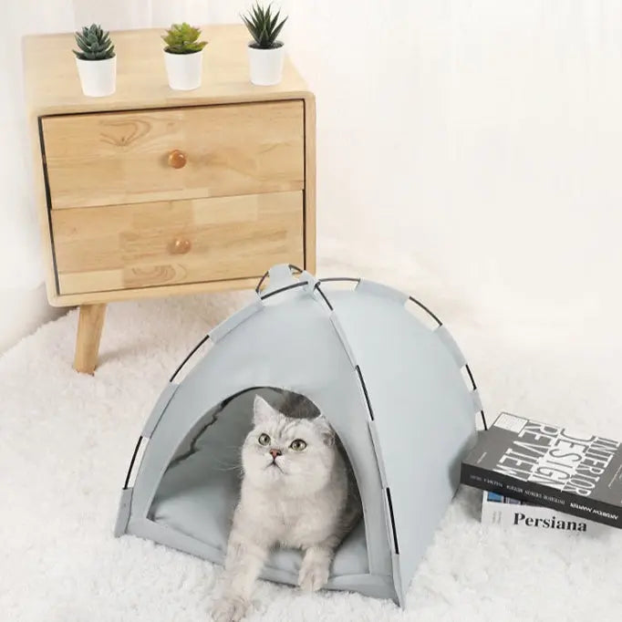 MyFurBuds™ CozyTent – Soft & Portable Pet Tent Bed MyFurBuds