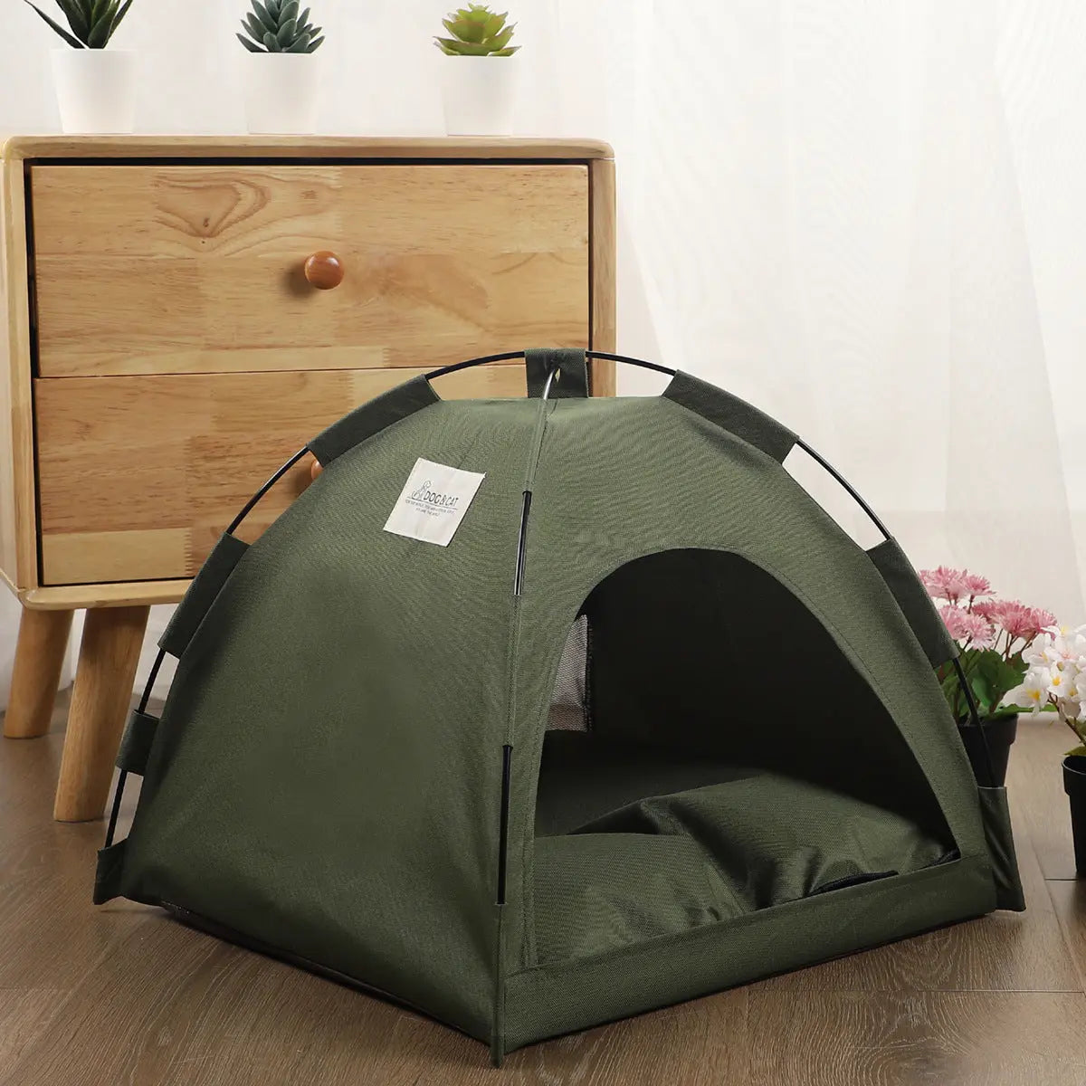 MyFurBuds™ CozyTent – Soft & Portable Pet Tent Bed MyFurBuds