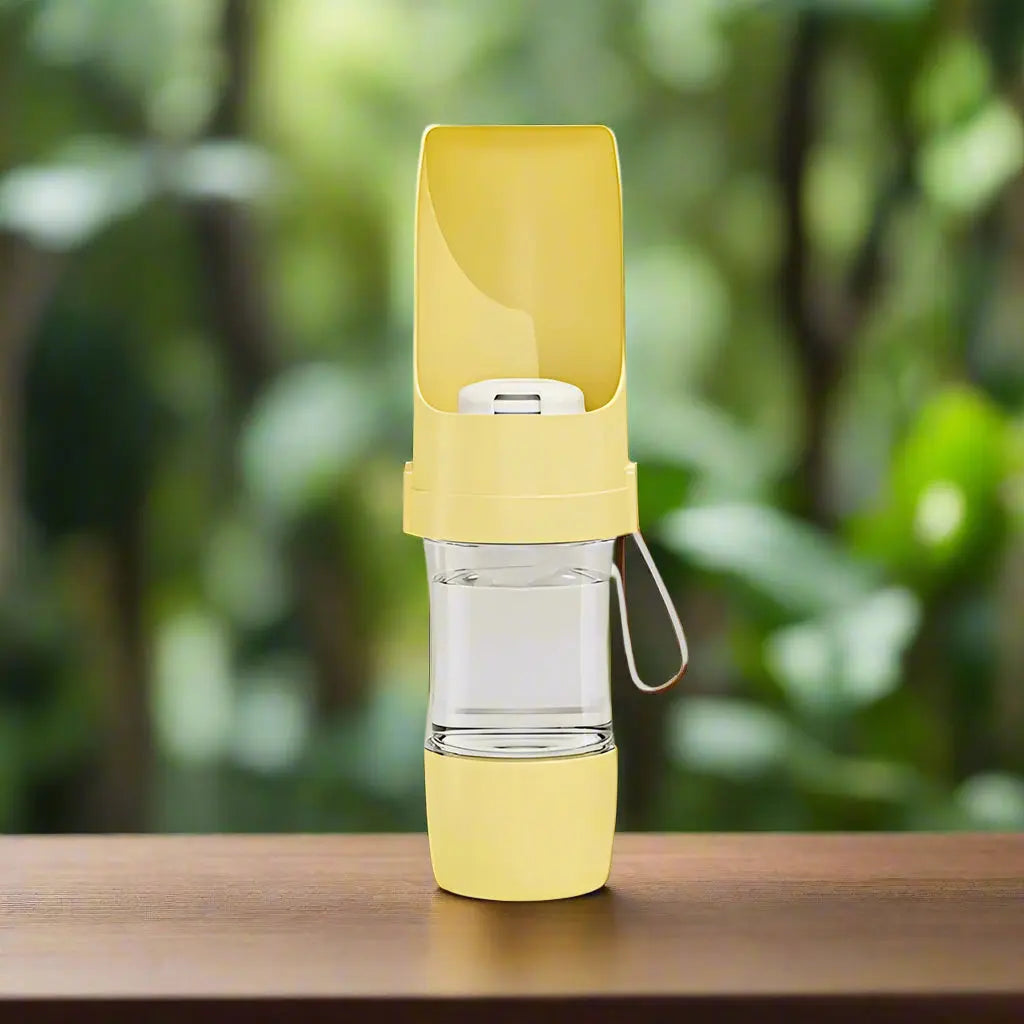 MyFurBuds™ Dual Travel Bottle – 2-in-1 Pet Water & Food Bottle MyFurBuds