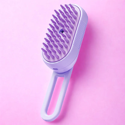 3 in 1 pet brush grooming pro purple dogs cats
