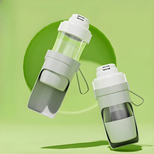 MyFurBuds™ Dual Travel Bottle – 2-in-1 Pet Water & Food Bottle MyFurBuds